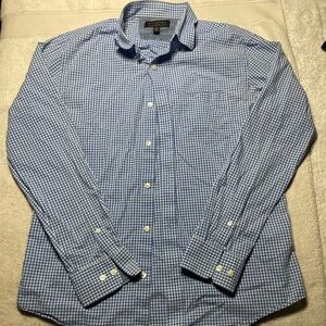 Banana Republic Blue and White Gingham Shirt